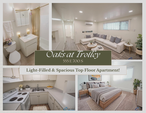 Light-Filled & Spacious Top Floor Apartment! Downtown SLC with On Site Laundry & Covered Parking! – photo 1