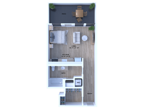 Large Studio with Terrace! – photo 1