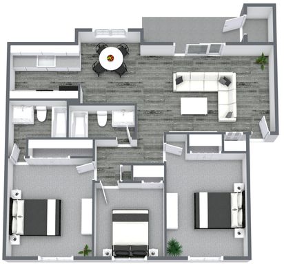 3 Bedroom 2 Bath Apartment – photo 1