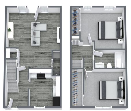 2 Bed 1 Bath Townhouse – photo 1