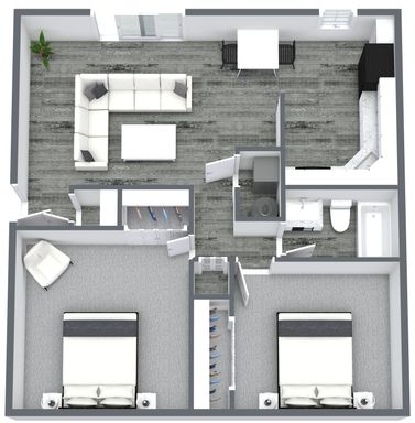 2 Bedroom 1 Bath Apartment – photo 1
