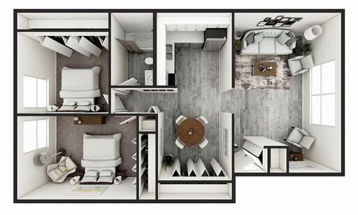 2 Bedroom 1 Bathroom Apartment