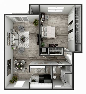 1 Bedroom 1 Bathroom Apartment – photo 1