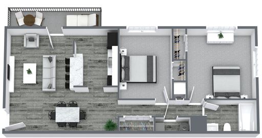 2 Bedroom 1 Bath Apartment – photo 1