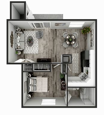 1 Bedroom 1 Bathroom Apartment – photo 1