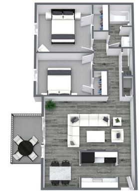 2 Bedroom 1 Bath Apartment – photo 1