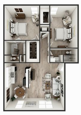 Spacious 2 Bedroom 2 Bathroom Available at Chateau 68! – photo 1