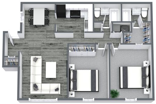 2 Bedroom 2 Bath Apartment – photo 1