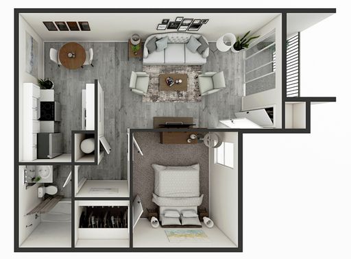 Upgraded 1 Bedroom with Washer Dryer Available at Union Point Apartments! – photo 1