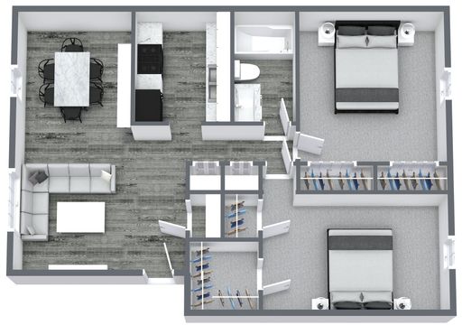 2 Bedroom 1 Bath Apartment – photo 1
