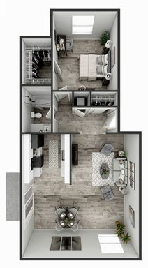 1 Bedroom 1 Bathroom Apartment – photo 1