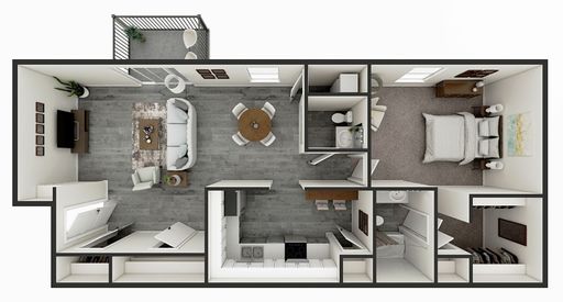 1 Bed 1.5 Bath Large Apartment – photo 1