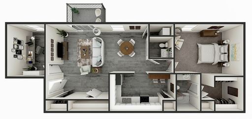 1 Bed 1.5 Bath Apartment w/Den – photo 1