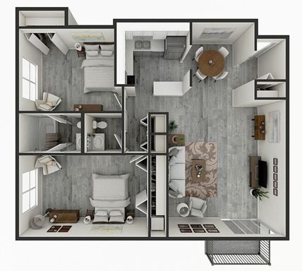 2 Bedroom 1.5 Bathroom Apartment