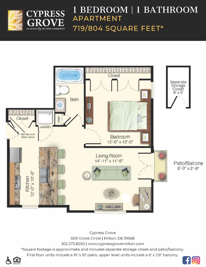 Milton Apartment: 609 Grove Circle