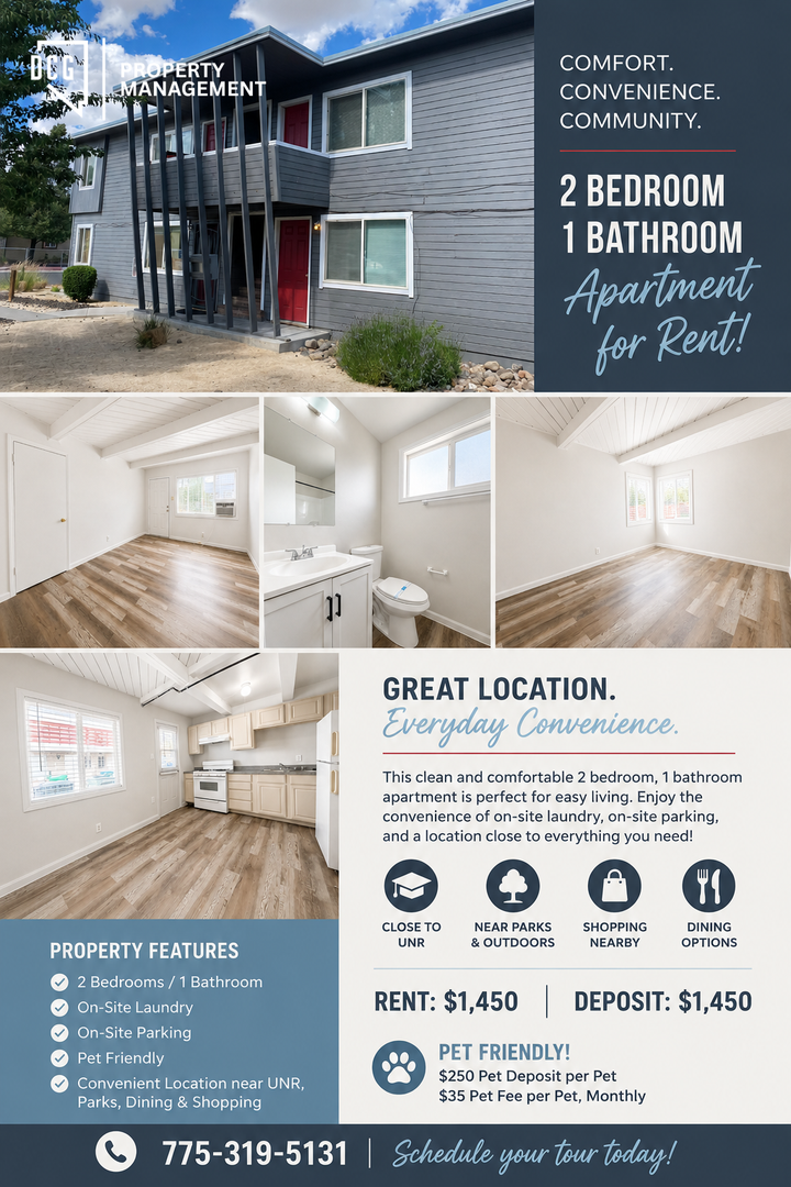 Reno Apartment: 610 Denslowe Drive