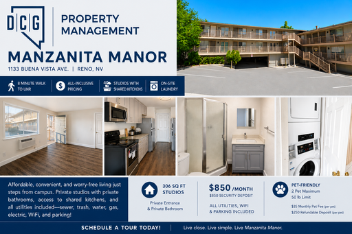 Manzanita Manor – All-Inclusive Studio with Shared Kitchen - Just an 8-Minute Walk from UNR – photo 1