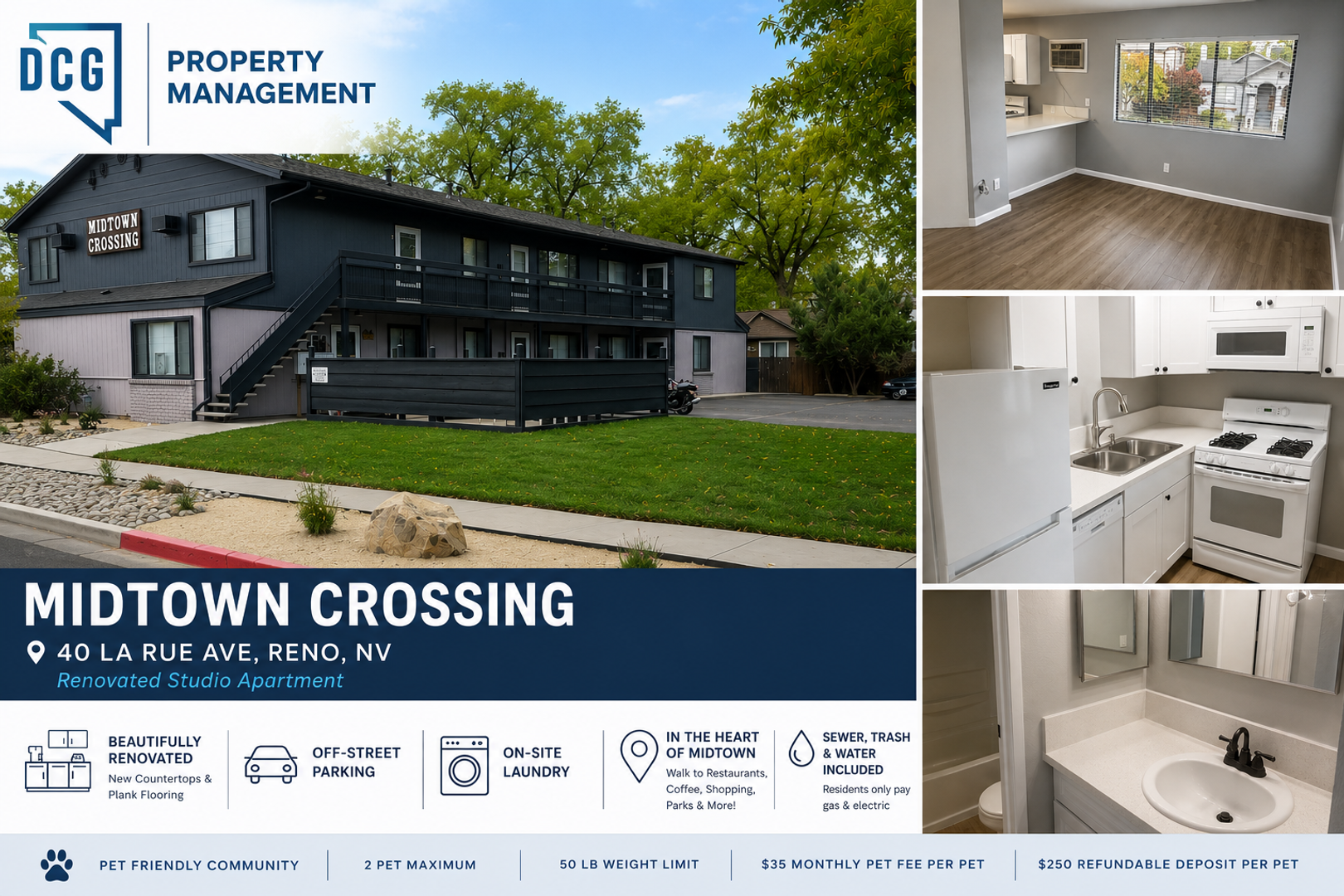 Reno Apartment: 40 La Rue Ave