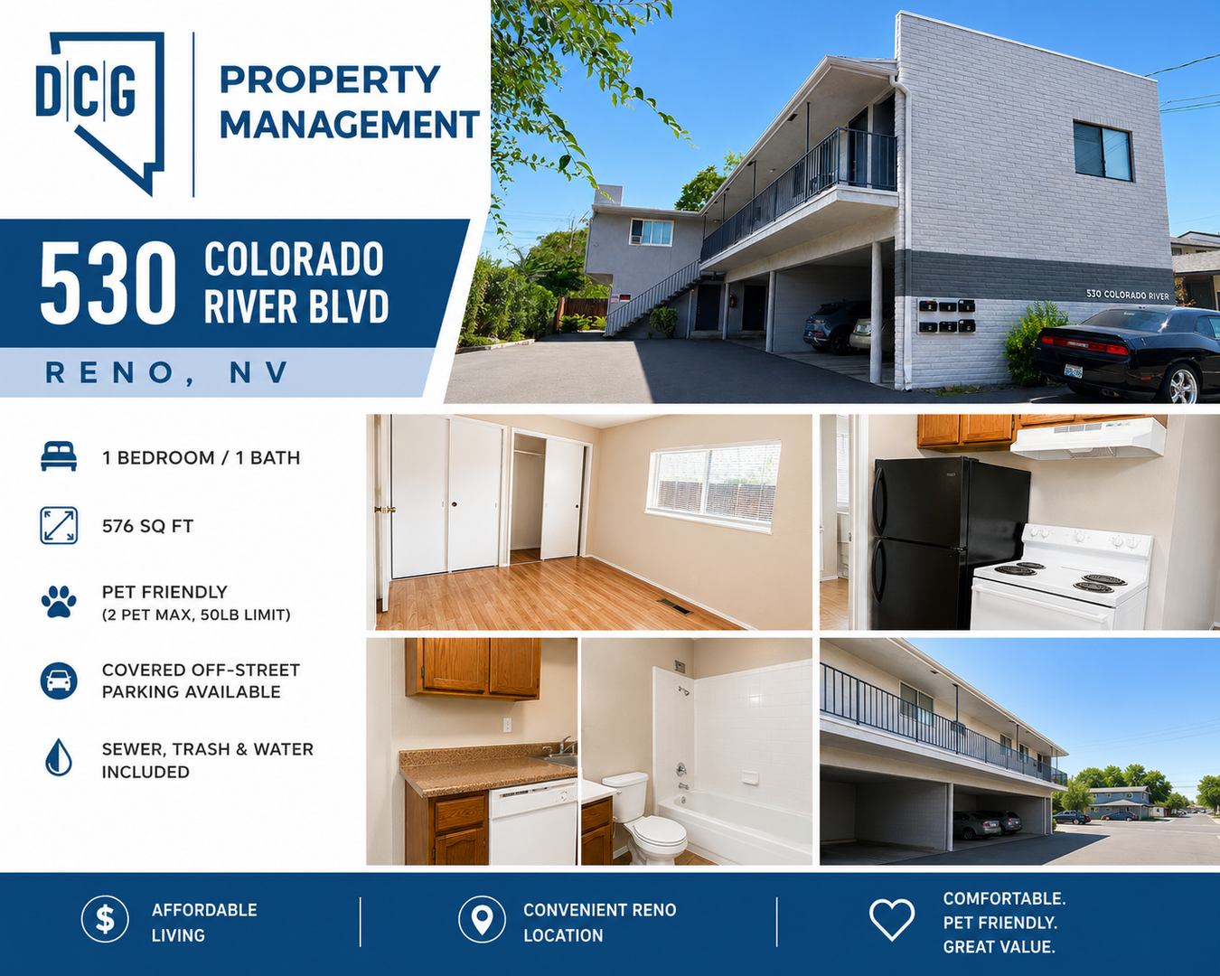Reno Apartment: 530 Colorado River Blvd