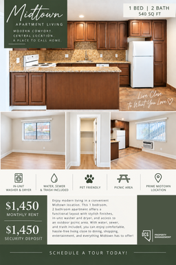 Beautiful Midtown 1-Bedroom Apartment – Renovated & Pet Friendly – photo 1