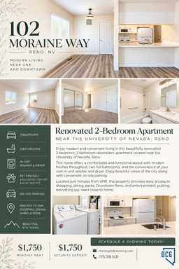 2 Bed 2 Bath Rental at 102 Moraine Way - 3C, Reno, NV – photo 1