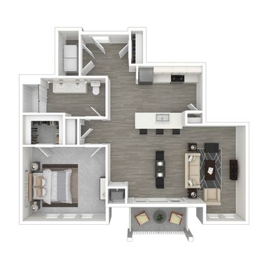 One Bedroom Luxury Apartment (Elevator Building)