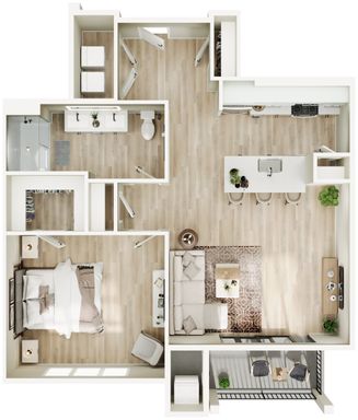 One Bedroom One Bath Apartment