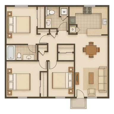 2 bed 2 bath special - Summer Offer!