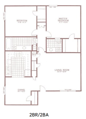 Two Bedroom, One and a half Bathrooms – photo 1