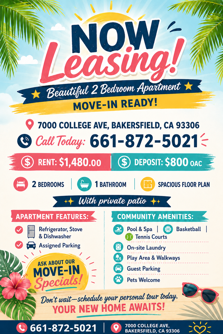 Bakersfield Apartment: 7000 College Avenue