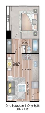 One Bedroom Apartment - 780 sq ft – photo 1