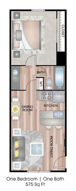 One Bedroom Apartment - 575 sq ft – photo 1