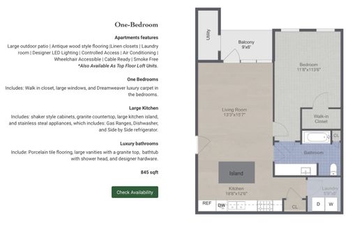 Waterford Parc 1BR/1BA, 3rd Floor Loft Luxury Apartments - Building C - Unit C21