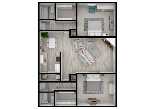 Downstairs Two Bedroom/Two Bath – photo 1