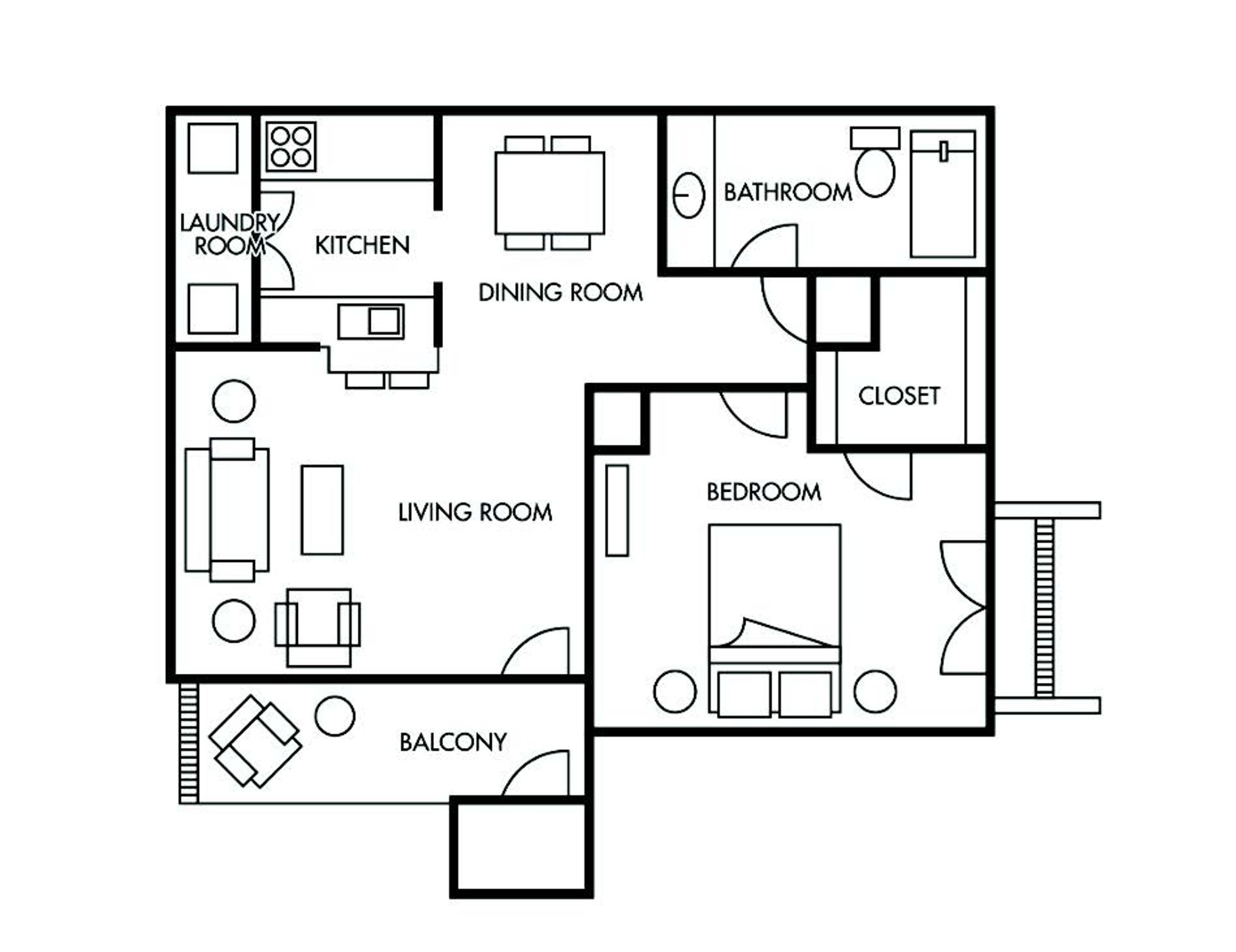 Beautiful 1 Bedroom 1 Bath Flat Unit – photo 1