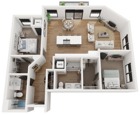 Cozy Two Bedroom Two Bathroom home with Spacious Rooms and Lakeside Views! – photo 1