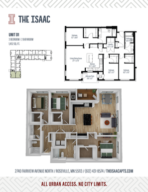 Spacious 3BR/2BA End Unit — Chef's Kitchen, Private Balcony/Patio – photo 1