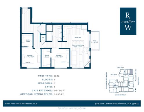 1 bedroom+ den B-2 floorplan – photo 1