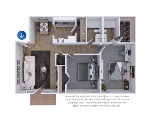 Oxford | 2Bed 2Bath Standard Apartment – photo 1