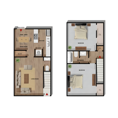 1 Bedroom Townhome – 2800 Camp Creek Pkwy, College Park, GA, College Park, GA 30337