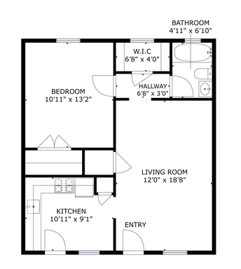 1 Bedroom & 1 Bathroom | 600Sqft | Upgraded Apartments