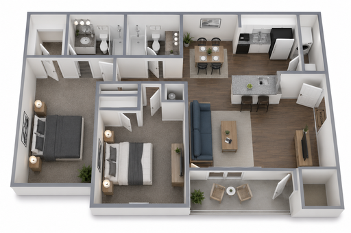 2 Bedroom Apartment – 746 Garden Walk Blvd. #N11, College Park, GA 30349