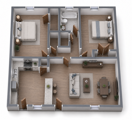 2 Bedroom & 1Bath | 770SqFt | Upgraded Apartment