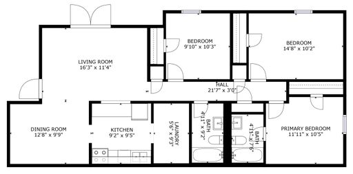 3 Bedroom Apartment – 2900 Landrum Drive SW, Unit 114, Atlanta, GA 30311