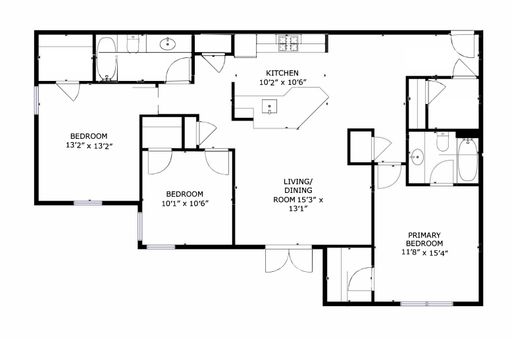 C1 | 3Bedroom and 2Bathroom Standard Apartment – photo 1