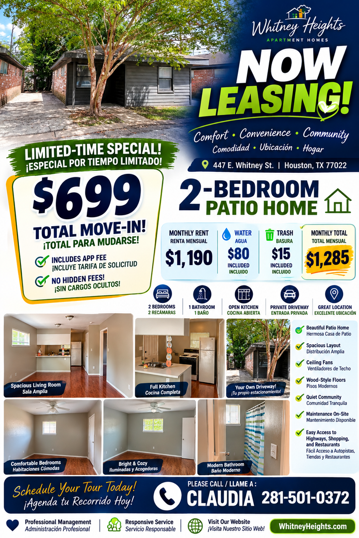 Houston Apartment: 447 East Whitney St