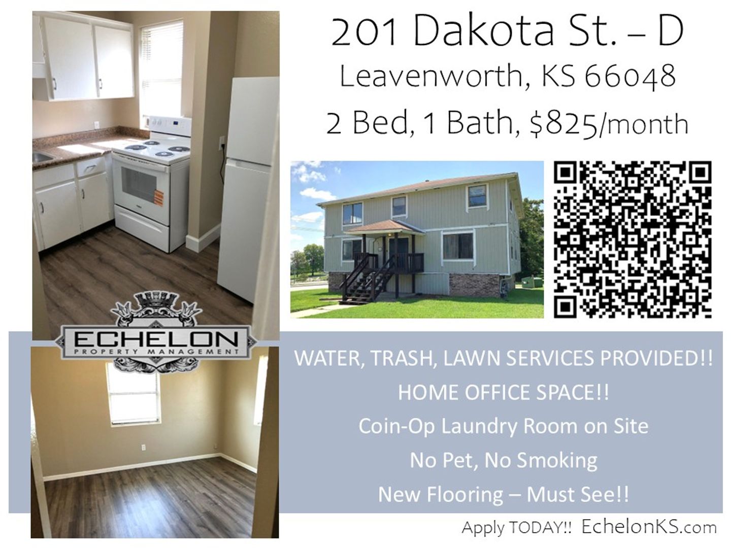 Leavenworth Apartment: 201 Dakota St.