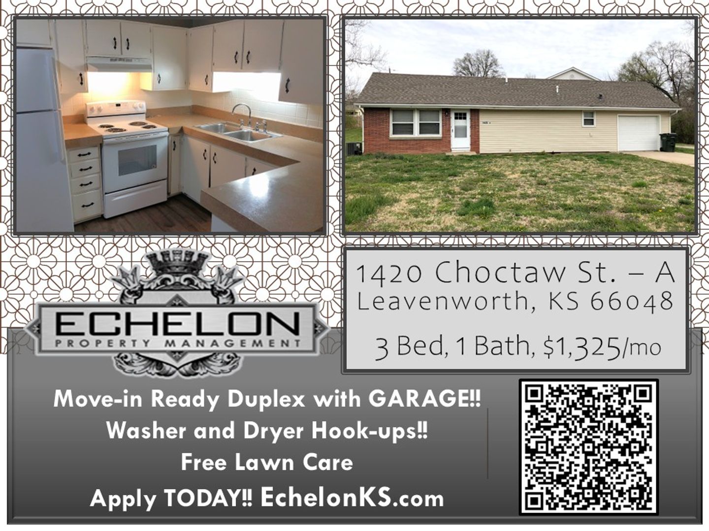 Leavenworth Apartment: 1420  Choctaw St.