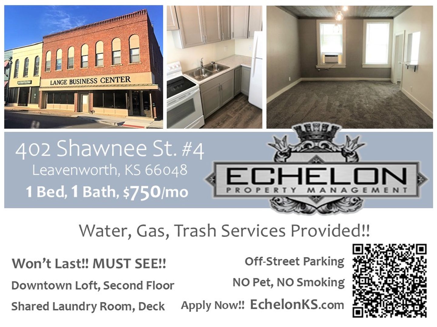 Leavenworth Apartment: 402 Shawnee