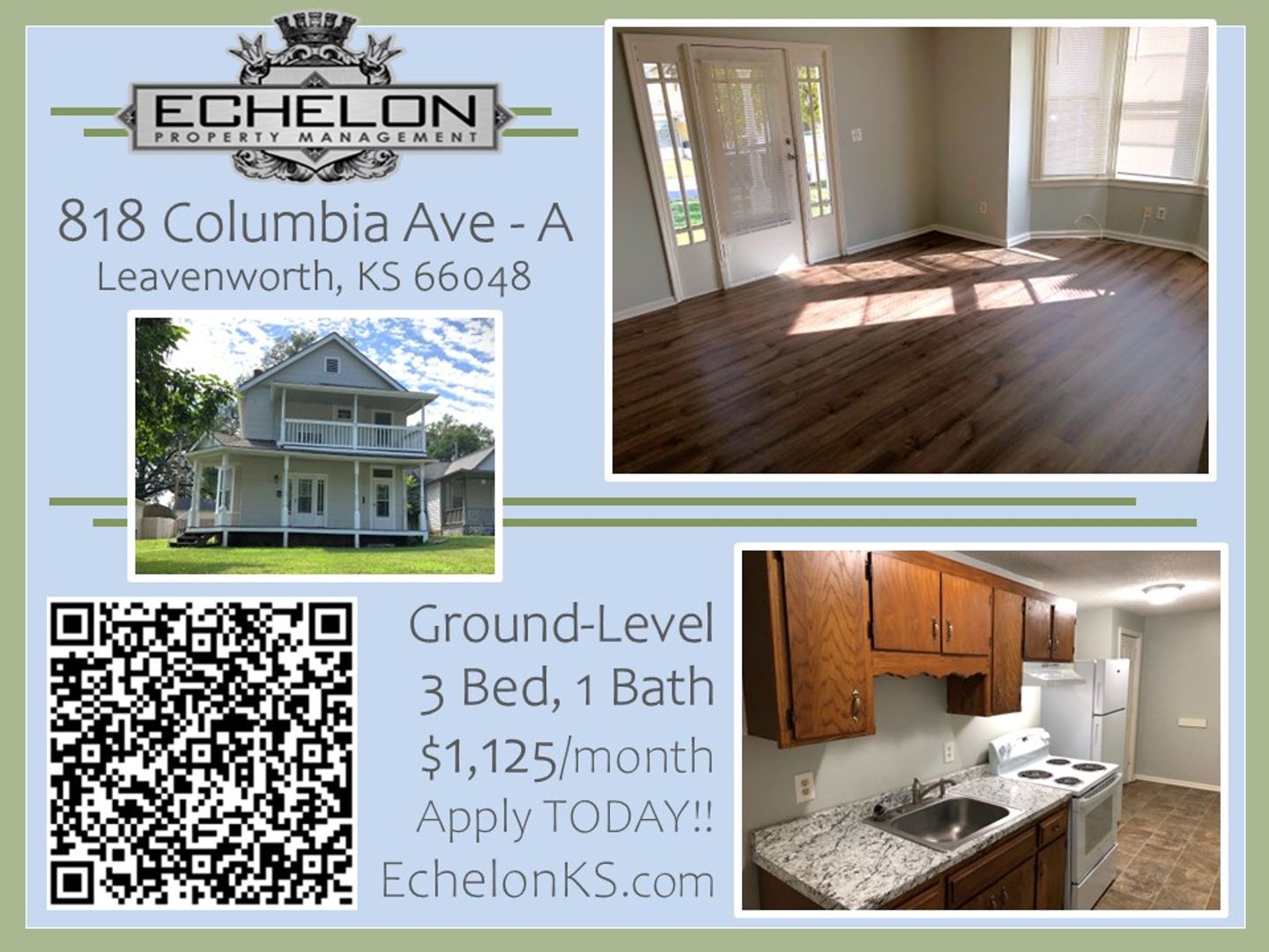 Leavenworth Apartment: 818 Columbia Ave.